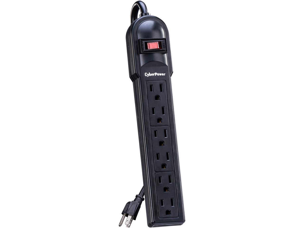 CyberPower CSB6012 12 Feet 6 Outlets 1200 Joules Essential Surge Suppressor