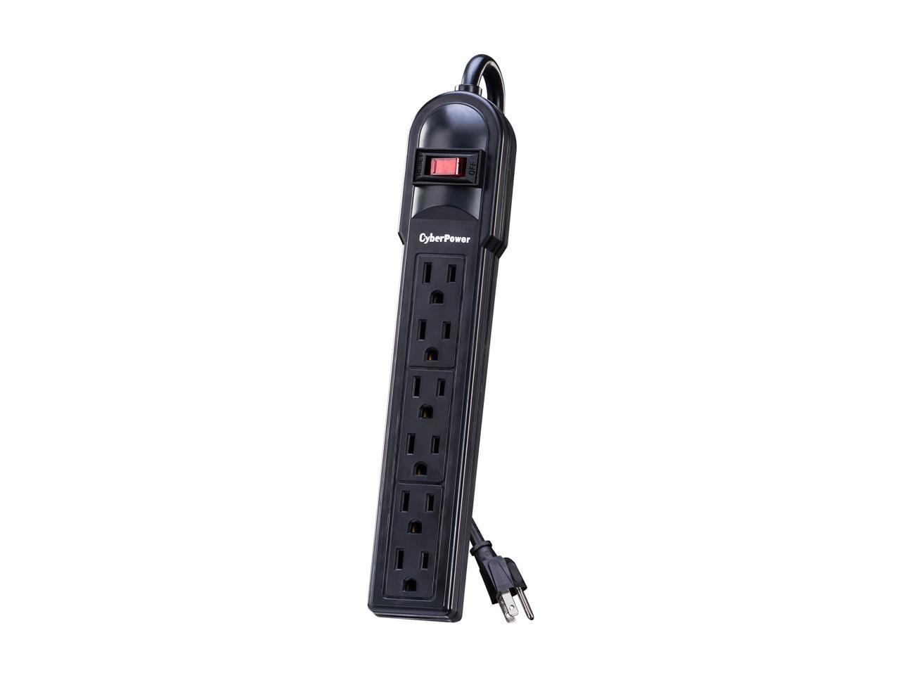 CyberPower CSB6012 12 Feet 6 Outlets 1200 Joules Essential Surge Suppressor