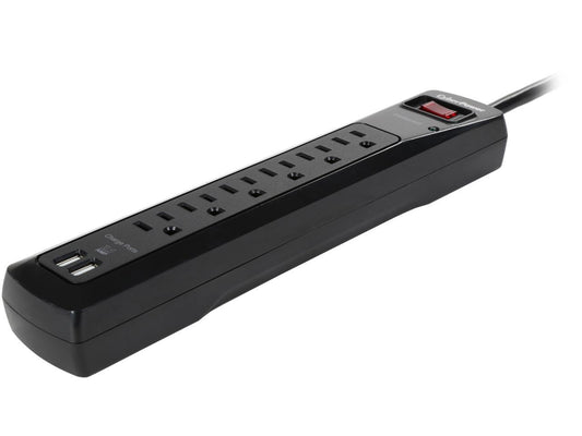 CyberPower CSP604U 4 Feet 6 Outlets 1200 Joules Surge Protector with 2 USB Charging Ports (2.1A)