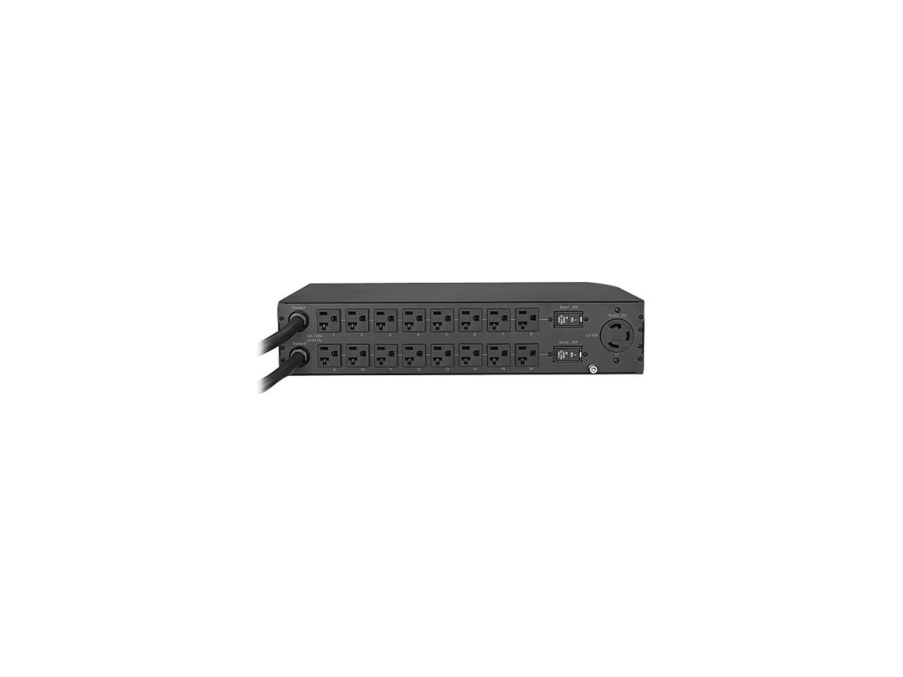 CyberPower PDU30MT17AT Metered ATS PDU 120V 30A 2U 17-Outlets (2) L5-30P