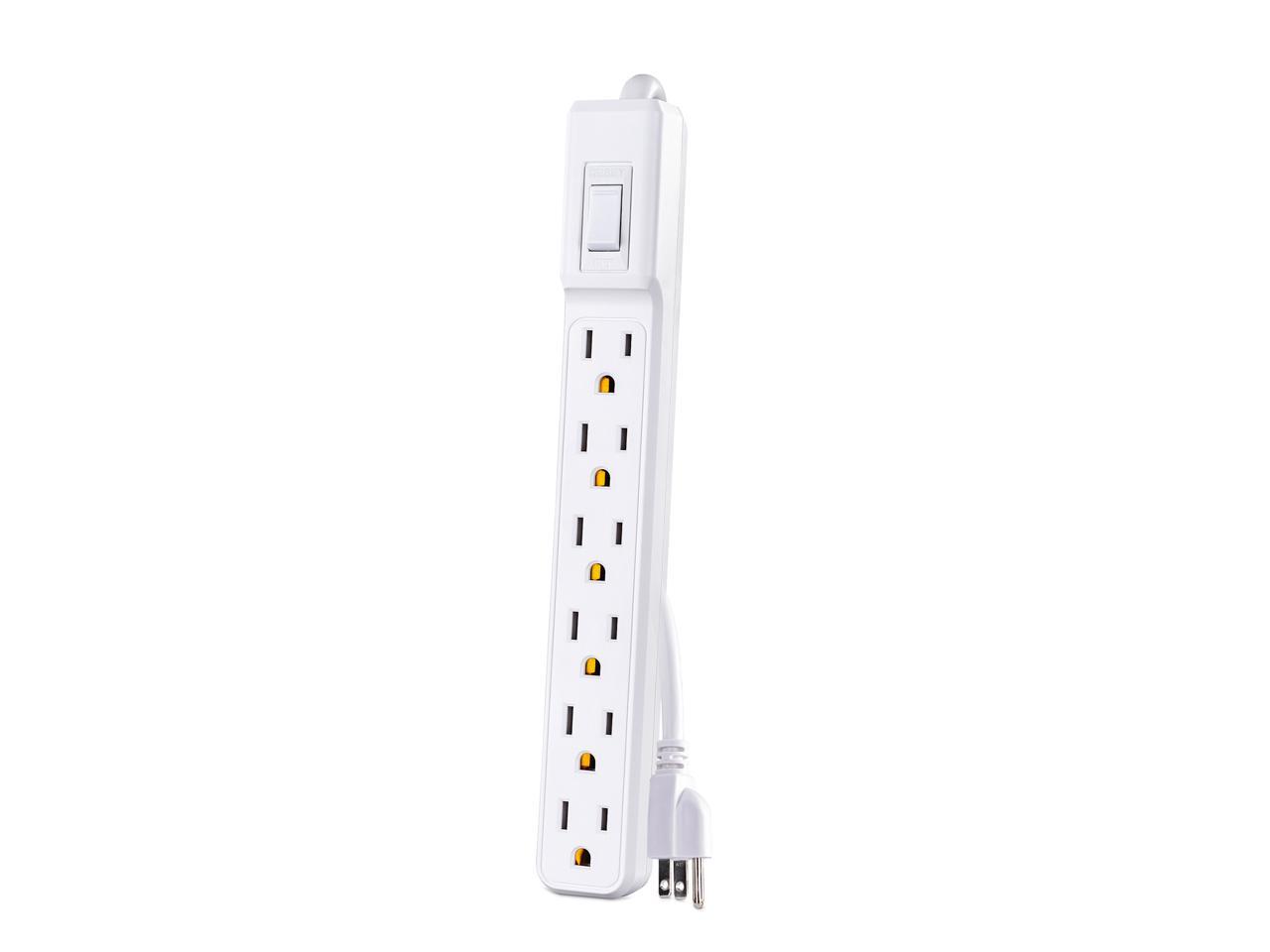CyberPower MP1044NN 6 Outlets Power Strip 125V Input Voltage 2 Feet Cord Length