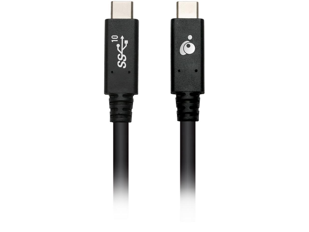 IOGEAR G2LU3CCM01E Black Smart USB-C to USB-C [USB-IF Certified] 10Gbps Cable with E-Marker