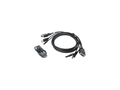 IOGEAR 6 Ft. DVI, USB KVM Cable Kit with Audio (TAA)