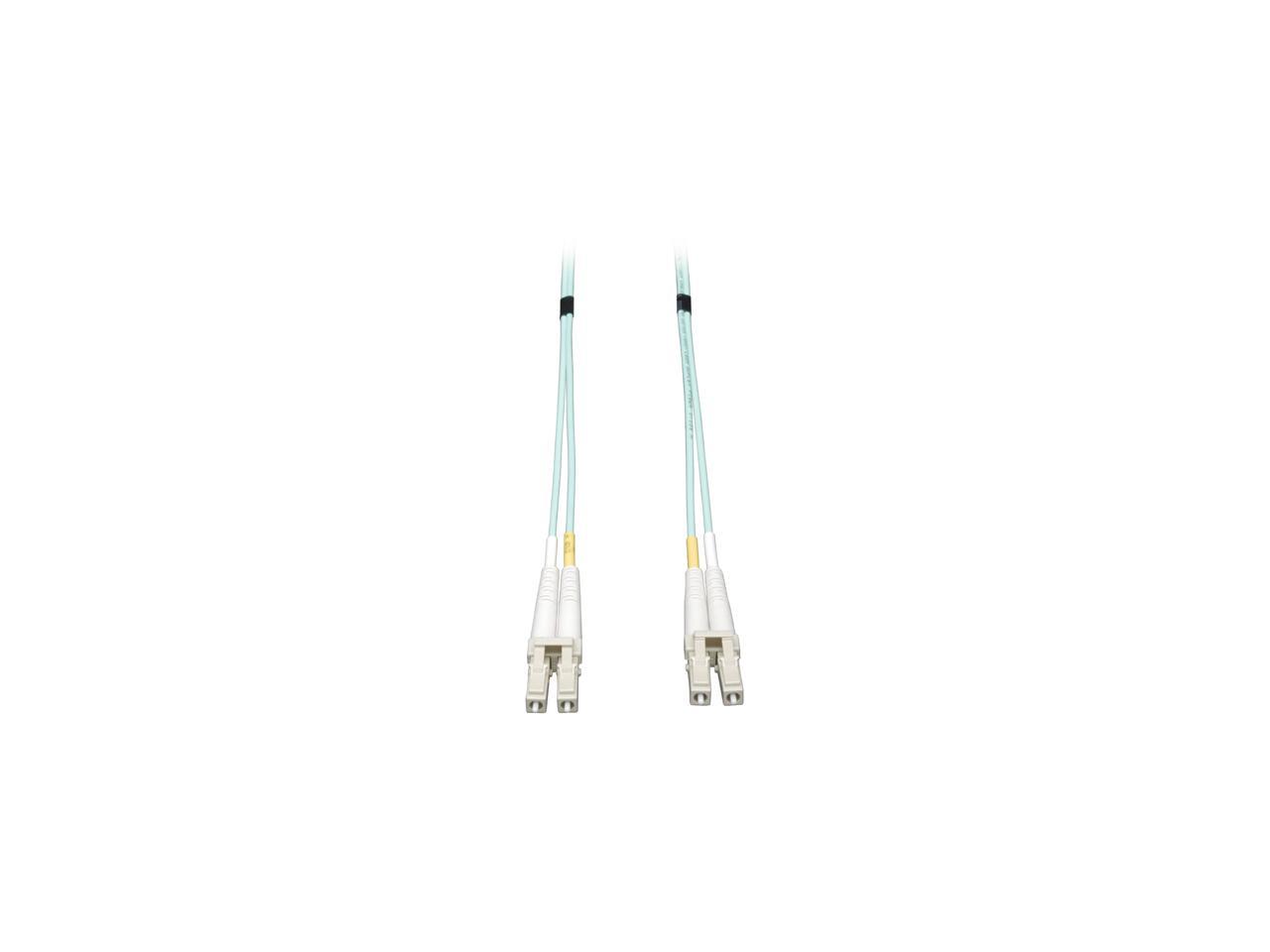 Tripp Lite 10Gb Duplex Multimode 50/125 OM3 LSZH Fiber Patch Cable (LC/LC) - Aqua, 3M/10-ft. (N820-03M)