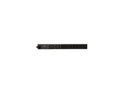 Tripp Lite Basic PDU, 20A, 14 Outlets (2 C19 & 12 C13), 208 / 240 V, L6-20P, 208 / 240 V Input, 15 ft. Cord, 1U Rack-Mount Power (PDUH20HVL6)