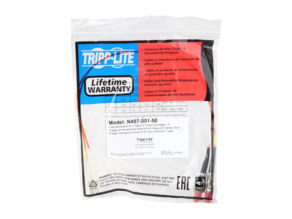 Tripp Lite N457-001-50 1 ft. Duplex MMF 50/125 Adapter (LC-M/ST-F)