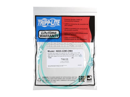 Tripp Lite N820-02M-OM4 6 ft. 40/100Gb Duplex MMF 50/125 OM4 LSZH Patch Cable