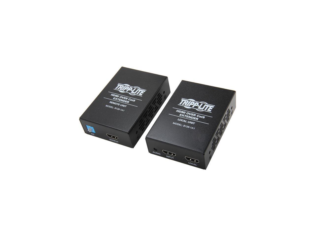 Tripp Lite HDMI Over Cat5 / Cat6 Extender Kit, Extended Range Transmitter & Receiver for Video & Audio, 1080p at 60Hz(B126-1A1)