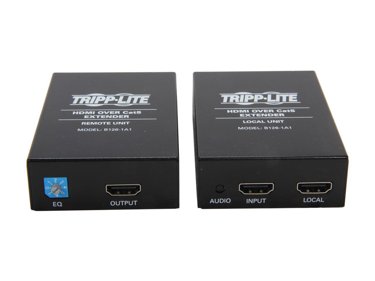 Tripp Lite HDMI Over Cat5 / Cat6 Extender Kit, Extended Range Transmitter & Receiver for Video & Audio, 1080p at 60Hz(B126-1A1)