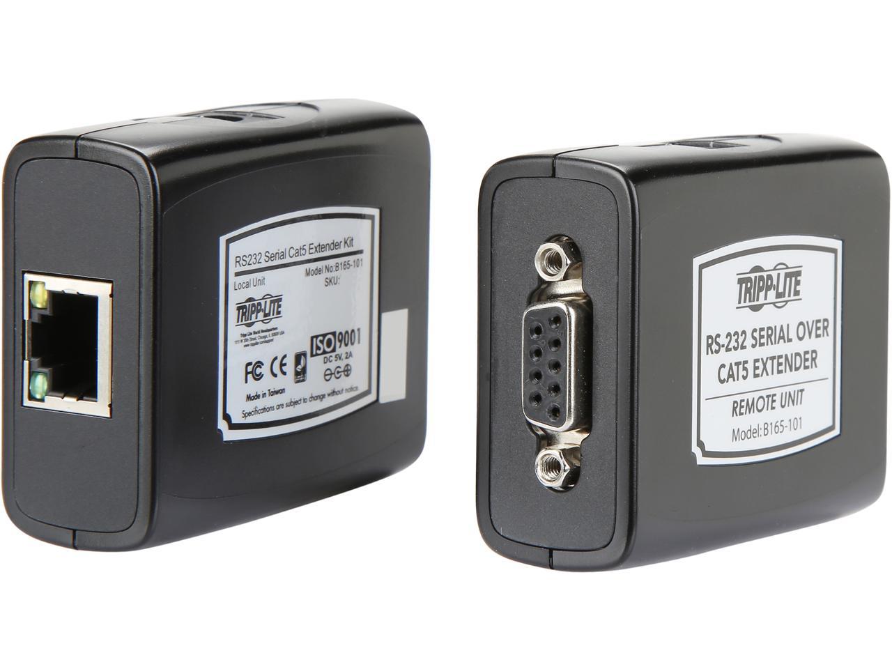 Tripp Lite B165-101 RS-232 / Serial over Cat5 Extender Transmitter + Receiver