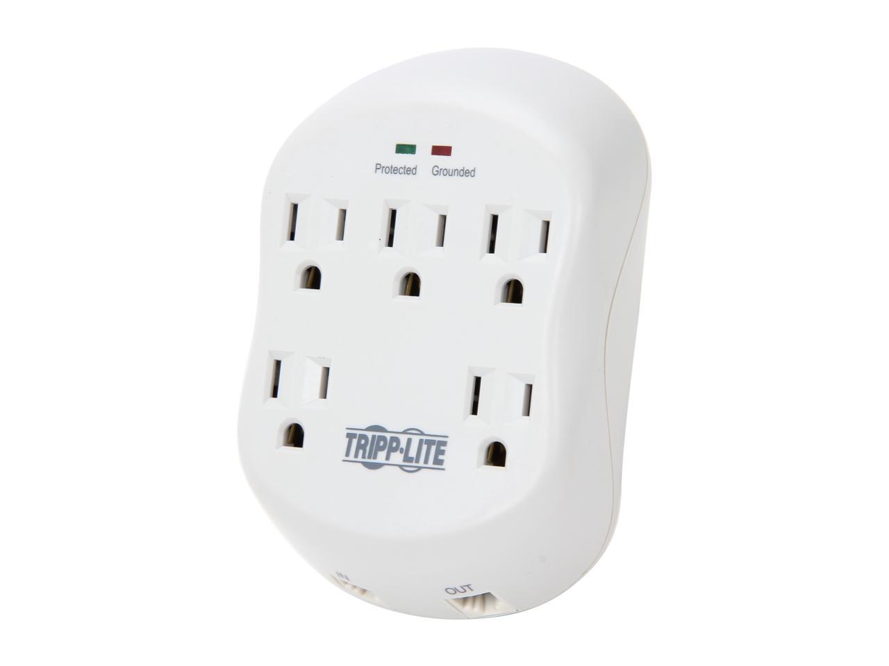 TRIPP LITE SK5TEL-0 5 Outlets 1080 joules Wallmount Direct Plug-In Protect It! Surge Suppressor