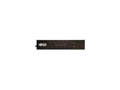 Tripp Lite Metered PDU with ATS, 2.9 kW Single-Phase 120V Outlets (24 x 5-15/20R, 1 x L5-30R), 2 x L5-30P, 2 x 10 Feet Cords, 2U Rack-Mount, TAA (PDUMH30AT)