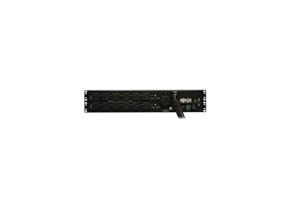 Tripp Lite Metered PDU with ATS, 2.9 kW Single-Phase 120V Outlets (24 x 5-15/20R, 1 x L5-30R), 2 x L5-30P, 2 x 10 Feet Cords, 2U Rack-Mount, TAA (PDUMH30AT)
