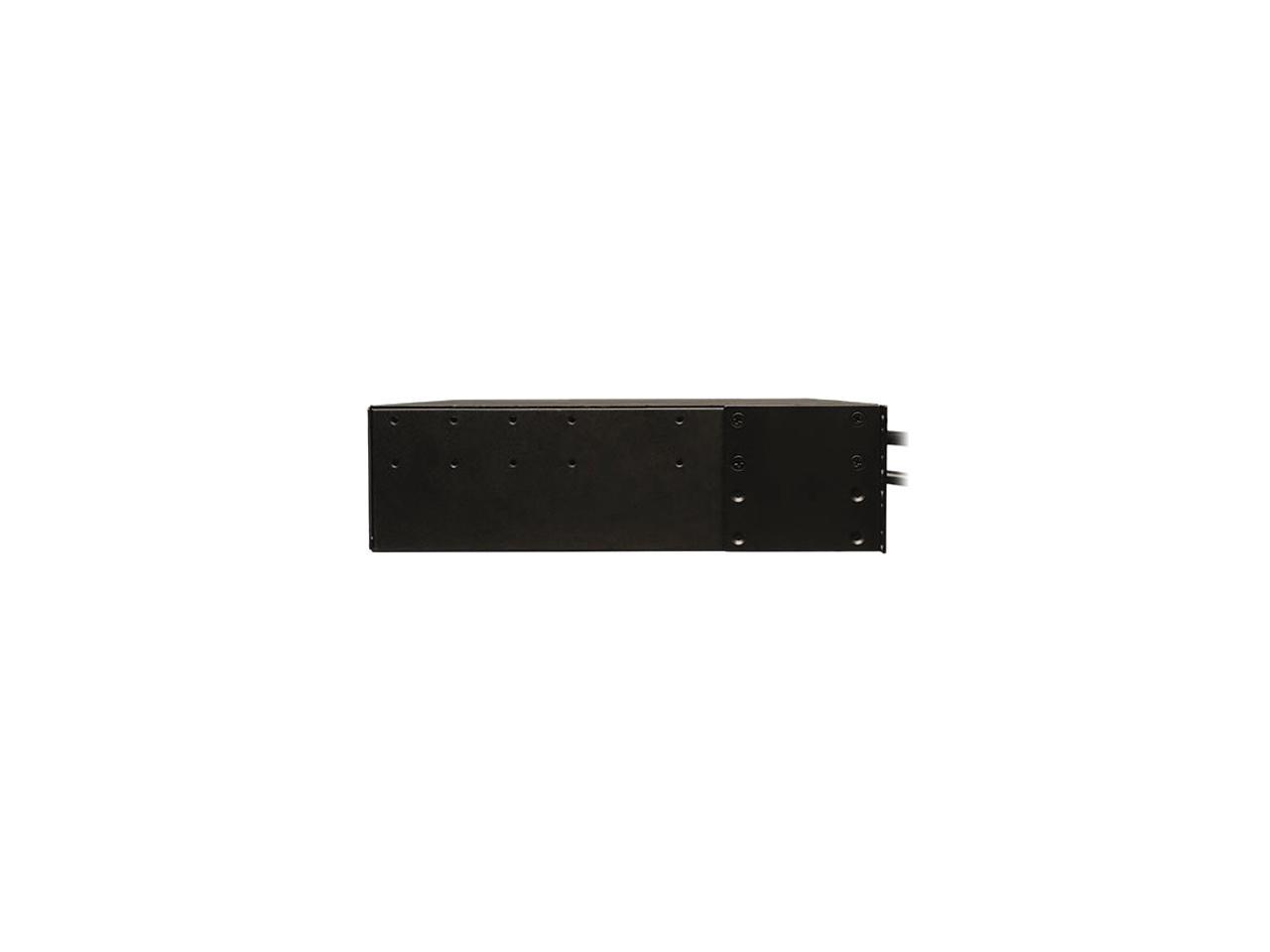 Tripp Lite Metered PDU with ATS, 2.9 kW Single-Phase 120V Outlets (24 x 5-15/20R, 1 x L5-30R), 2 x L5-30P, 2 x 10 Feet Cords, 2U Rack-Mount, TAA (PDUMH30AT)