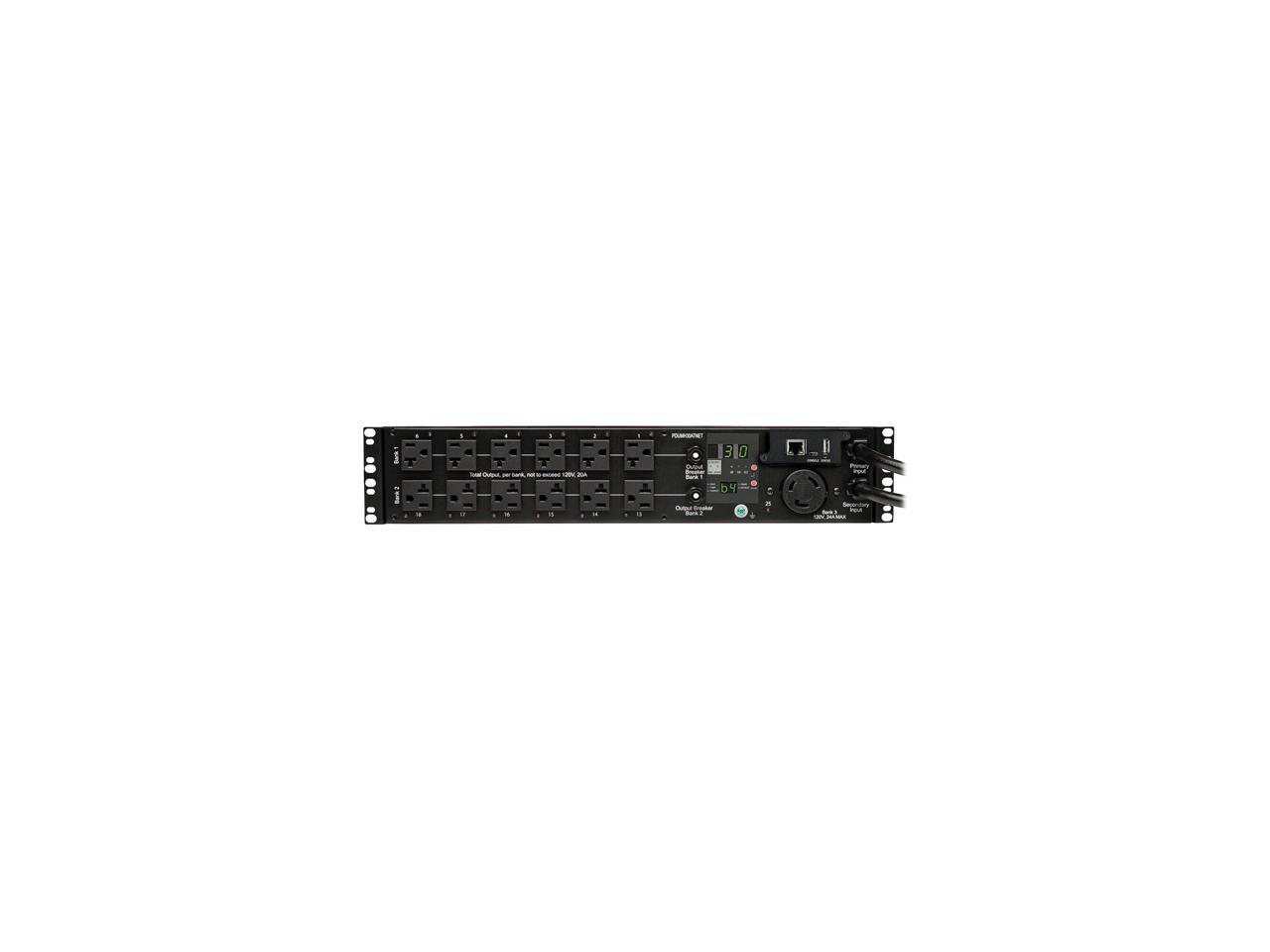 Tripp Lite PDUMH30ATNET Switched 2U 120V 30A 10 Feet Power Distribution Unit