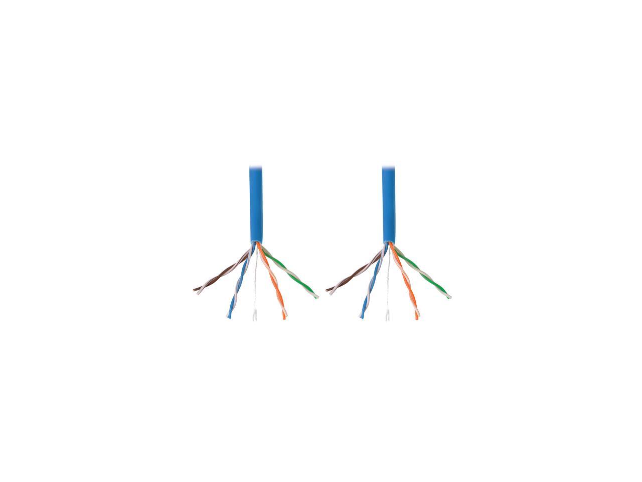 Tripp Lite Cat 5/Cat5e Bulk Solid-Core PVC Cable, 350 MHz, Blue, 1000 ft. (N022-01K-BL)