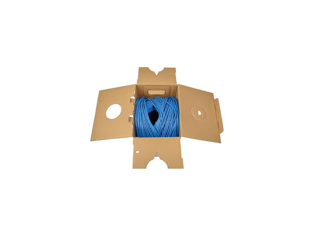 Tripp Lite Cat 5/Cat5e Bulk Solid-Core PVC Cable, 350 MHz, Blue, 1000 ft. (N022-01K-BL)