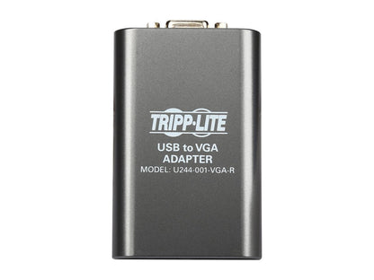 Tripp Lite USB 2.0 to VGA Dual/Multi-Monitor External Video Graphics Card Adapter, 128 MB SDRAM, 1080p @ 60hz (U244-001-VGA-R)