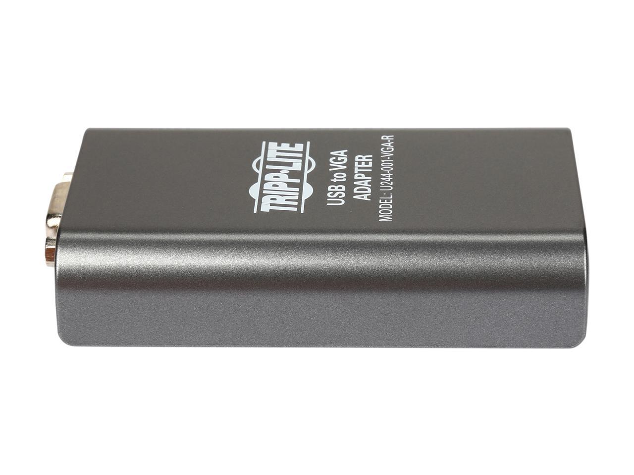 Tripp Lite USB 2.0 to VGA Dual/Multi-Monitor External Video Graphics Card Adapter, 128 MB SDRAM, 1080p @ 60hz (U244-001-VGA-R)