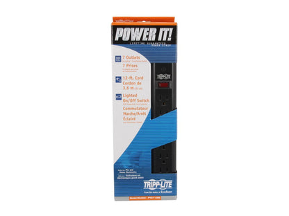 TRIPP LITE POWER IT! PS712B 7 Outlets Power Strip 120V (110-125V) Input Voltage 1800W Maximum Power 12 Feet Cord Length