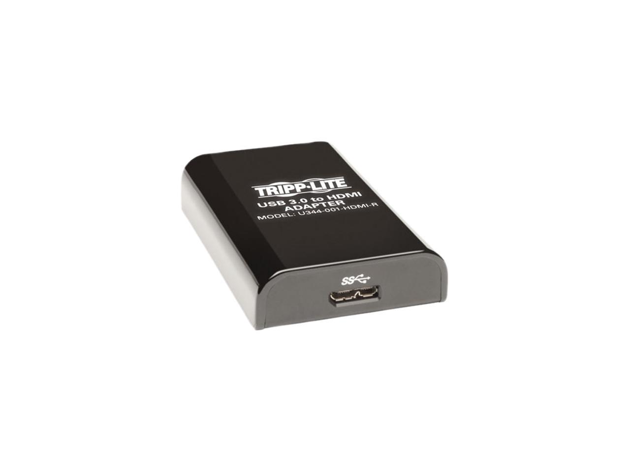 Tripp Lite USB 3.0 SuperSpeed to HDMI Dual Monitor External Video Graphics Card Adapter, 512 MB SDRAM (U344-001-HDMI-R)