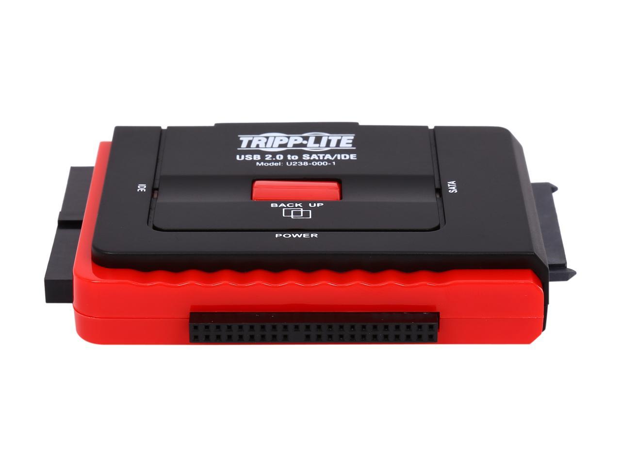 Tripp Lite USB 2.0 to Serial ATA (SATA) and IDE Adapter for 2.5in / 3.5in / 5.25in Hard Drives (U238-000-1)