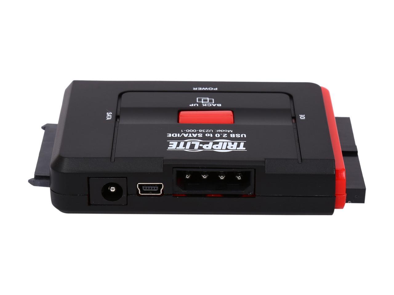 Tripp Lite USB 2.0 to Serial ATA (SATA) and IDE Adapter for 2.5in / 3.5in / 5.25in Hard Drives (U238-000-1)