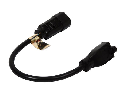 Tripp Lite Model P002-001-10A 1 ft. Black 18AWG SJT, 10A, 125V IEC-320-C14 to NEMA 5-15R Power Cord Male to Female