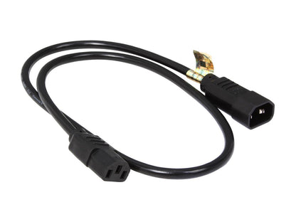 Tripp Lite Model P004-003 3 ft. Black 18AWG SJT, 10A, 100-250V IEC-320-C14 to IEC-320-C13 Power Cord Male to Female