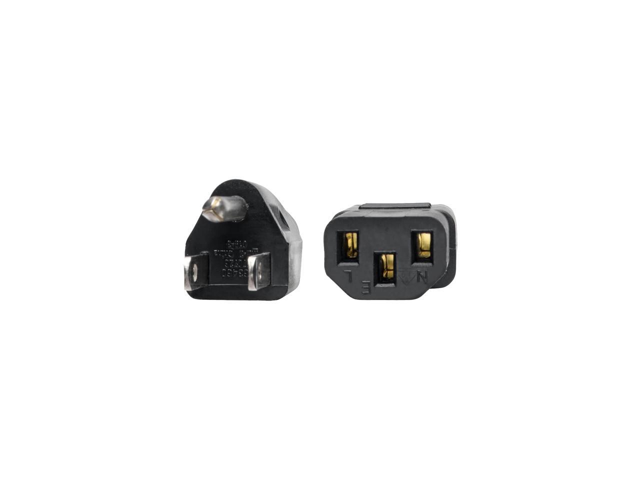Tripp Lite Universal Computer Power Cord, 10A, 18AWG (NEMA 5-15P to IEC-320-C13), 1-ft. (P006-001)