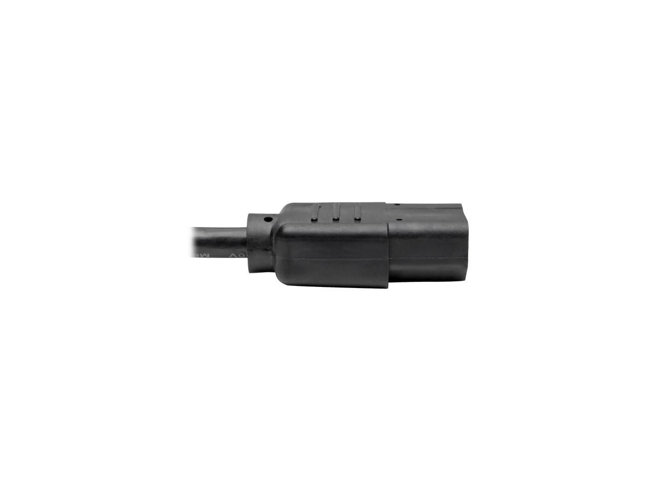 Tripp Lite Universal Computer Power Cord, 10A, 18AWG (NEMA 5-15P to IEC-320-C13), 1-ft. (P006-001)