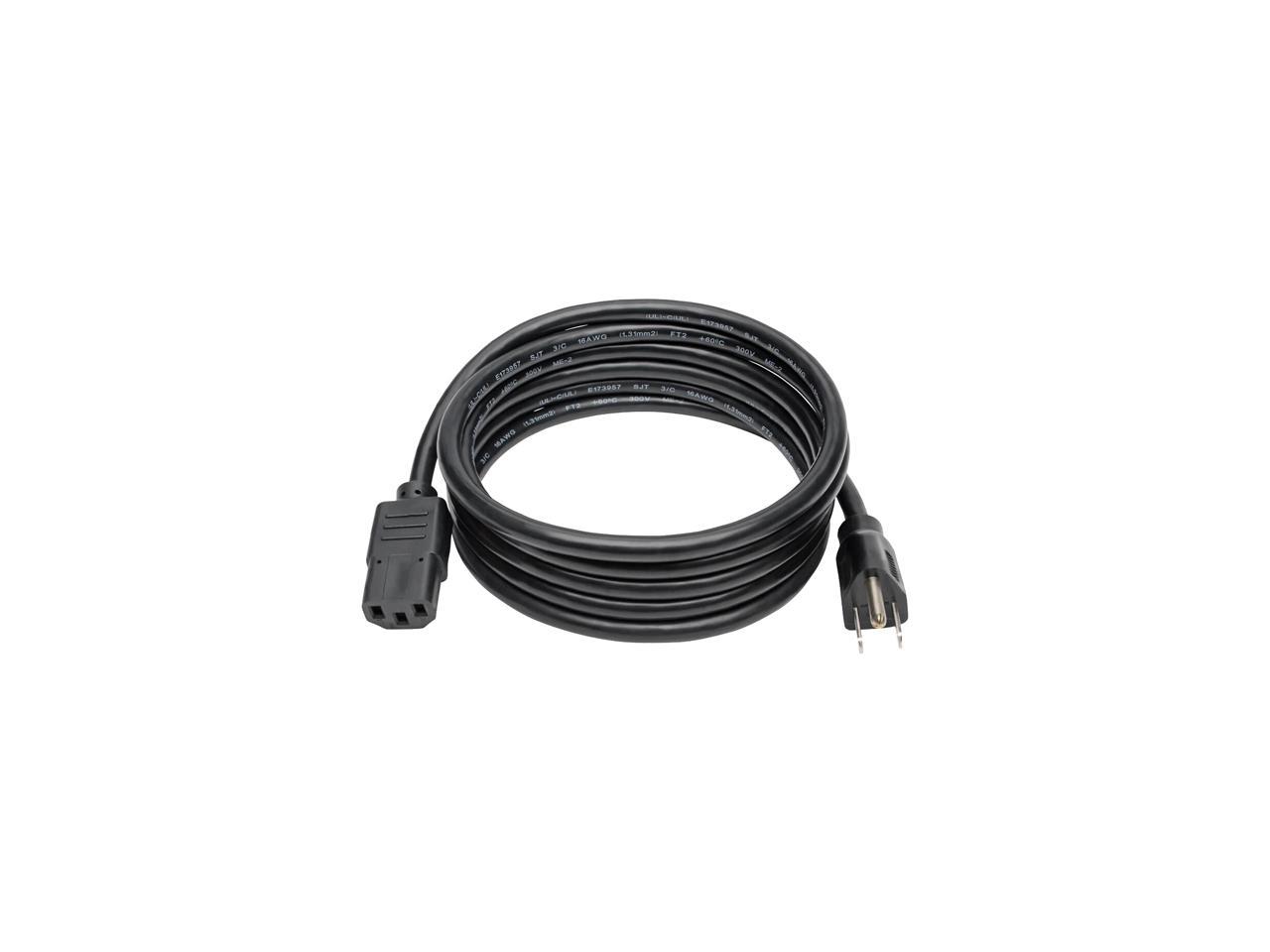 Tripp Lite Model P006-008-13A 8 ft. Black 16AWG, SJT, 13A, 125V NEMA 5-15P to IEC-320-C13 Power Cord Male to Female