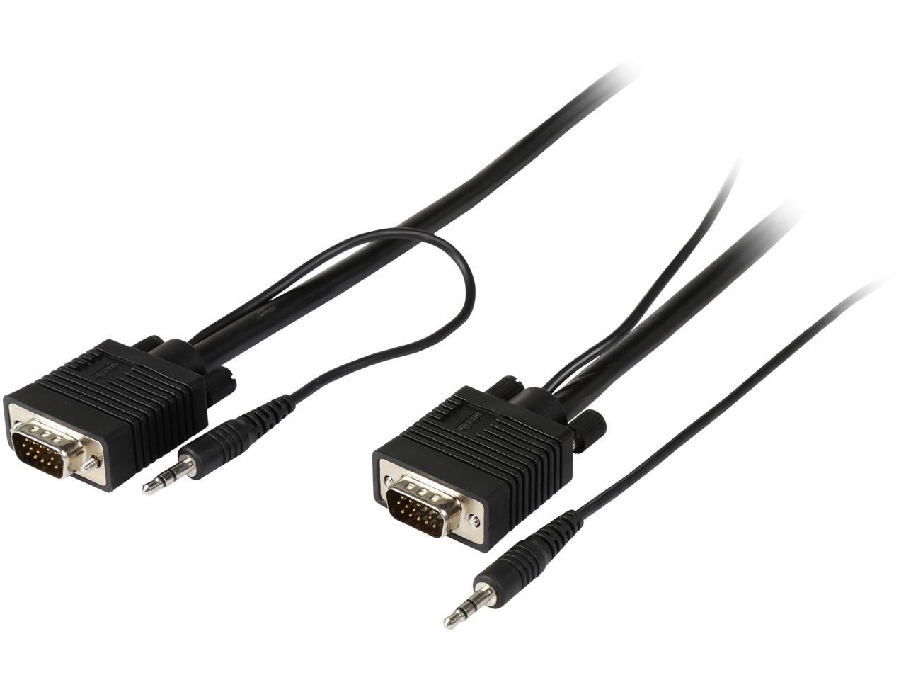 Tripp Lite P504-030 30 ft. Black SVGA/VGA Monitor + Audio Cable with Coax