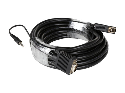 Tripp Lite P504-030 30 ft. Black SVGA/VGA Monitor + Audio Cable with Coax