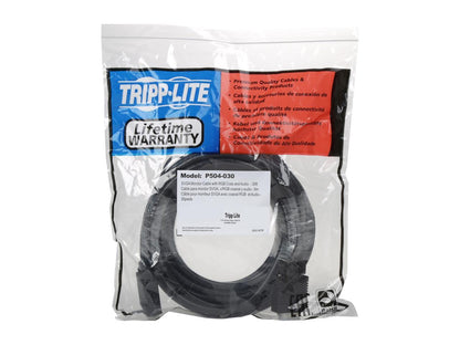 Tripp Lite P504-030 30 ft. Black SVGA/VGA Monitor + Audio Cable with Coax