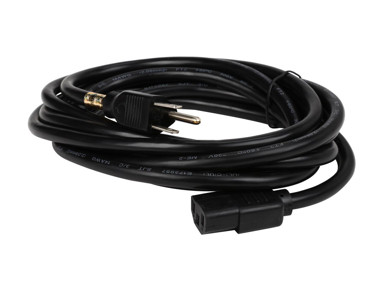Tripp Lite Model P007-012 12 ft. Heavy-Duty Computer Power Cord, 14AWG 15A (NEMA 5-15P to IEC-320-C13)