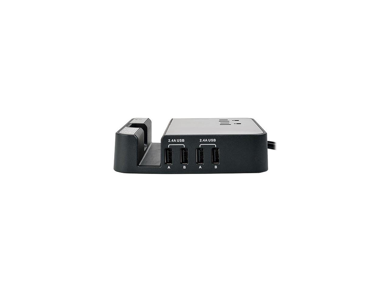 Tripp Lite TLP26USBB Protect It! 2- Outlet Surge Protector, 6-ft. Cord, 1080 Joules, 4 USB Charging Ports (4.8A total)