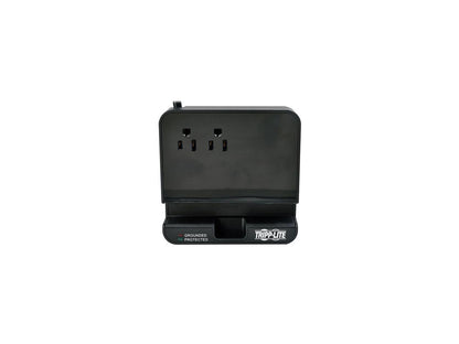 Tripp Lite TLP26USBB Protect It! 2- Outlet Surge Protector, 6-ft. Cord, 1080 Joules, 4 USB Charging Ports (4.8A total)