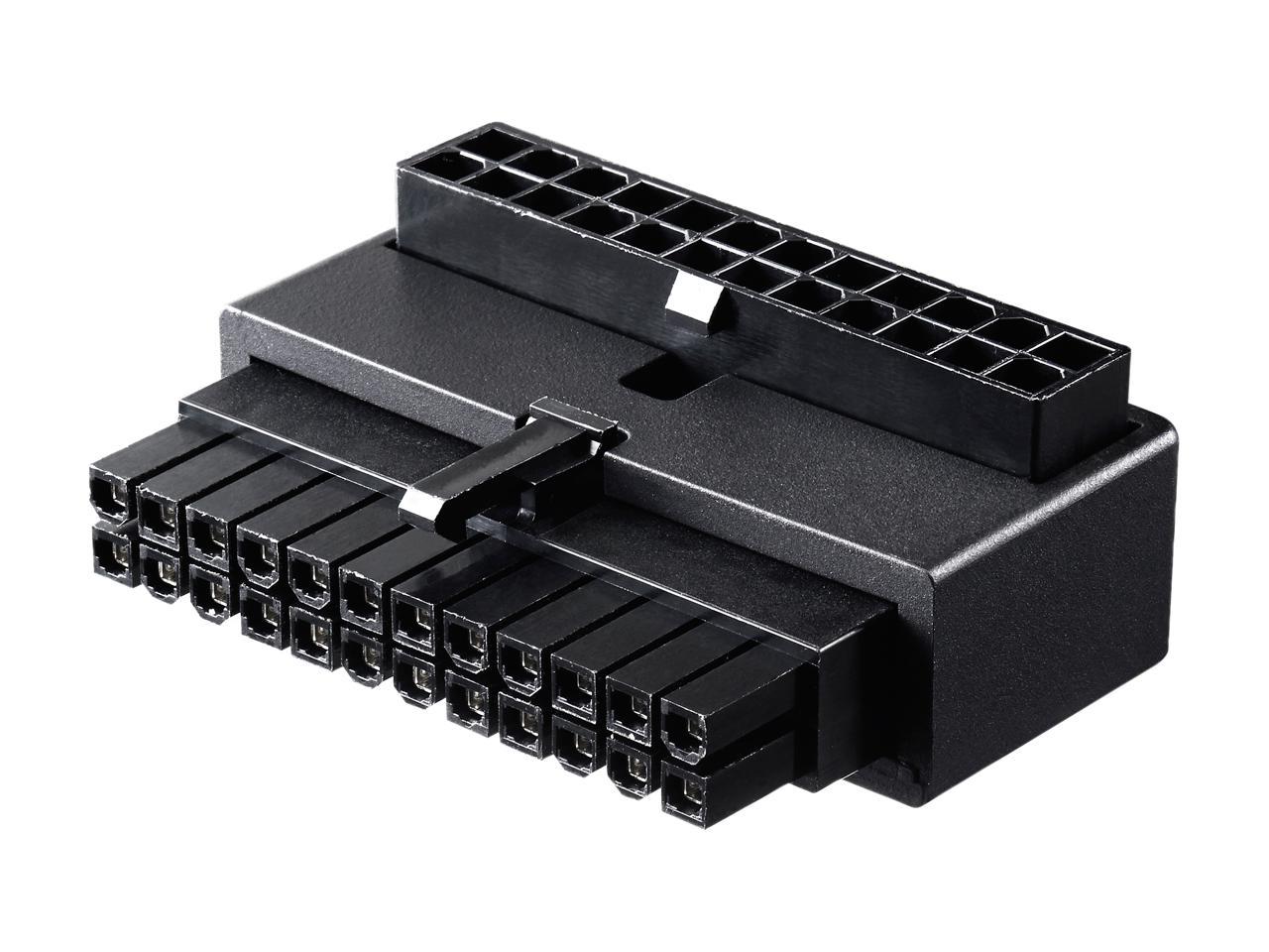 Cooler Master Universal ATX 24 Pin 90° Adapter , w/ added capacitors for stable power output for Power Supply