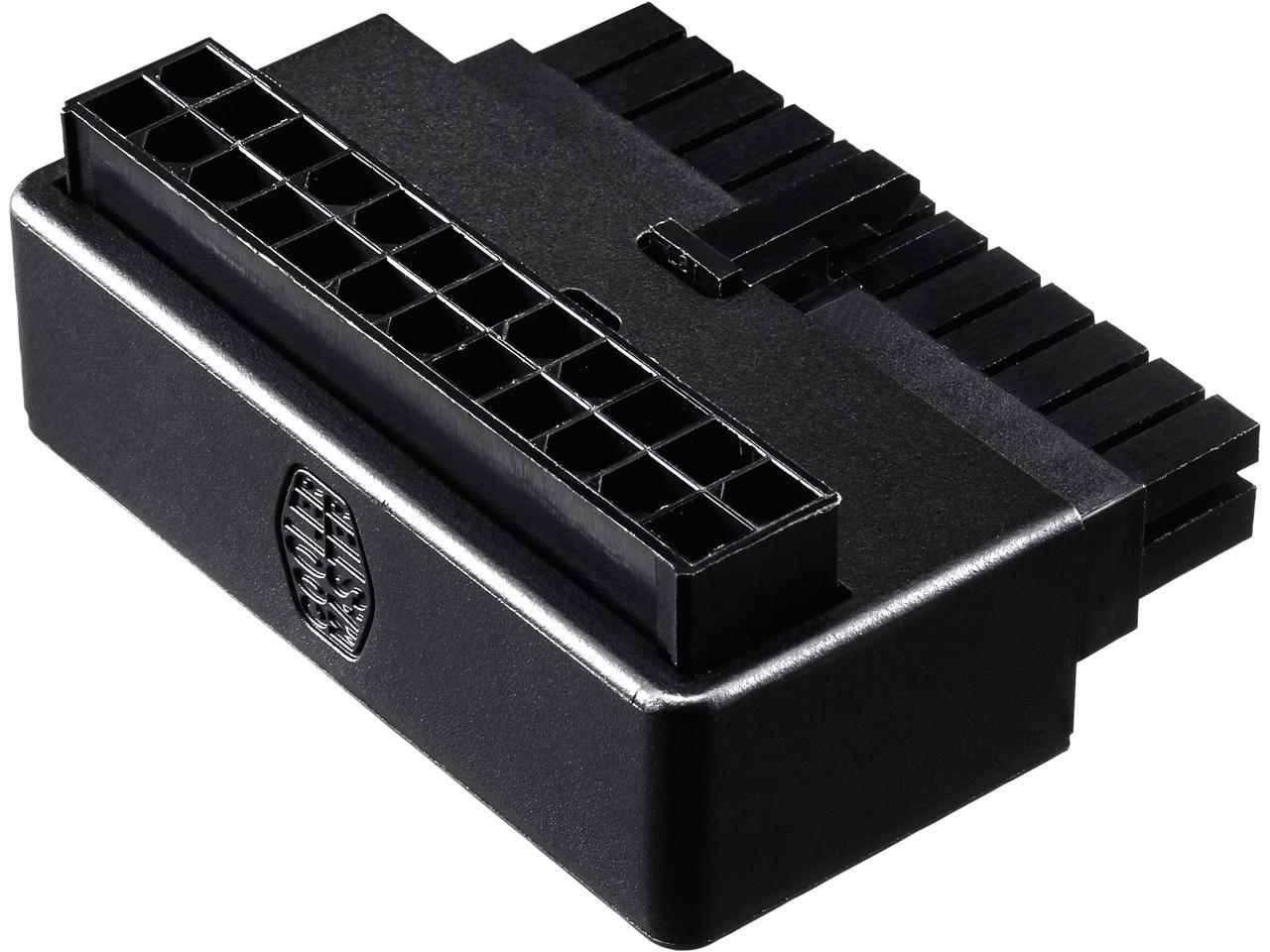 Cooler Master Universal ATX 24 Pin 90° Adapter , w/ added capacitors for stable power output for Power Supply