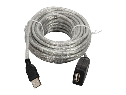 C2G 39000 USB Active Extension Cable - USB 2.0 A Male to A Female Cable, White (39.4 Feet, 12 Meters)