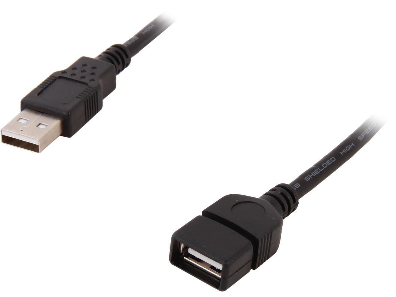 C2G 52107 USB Extension Cable - USB 2.0 A Male to A Female Extension Cable, Black (6.6 Feet, 2 Meters)