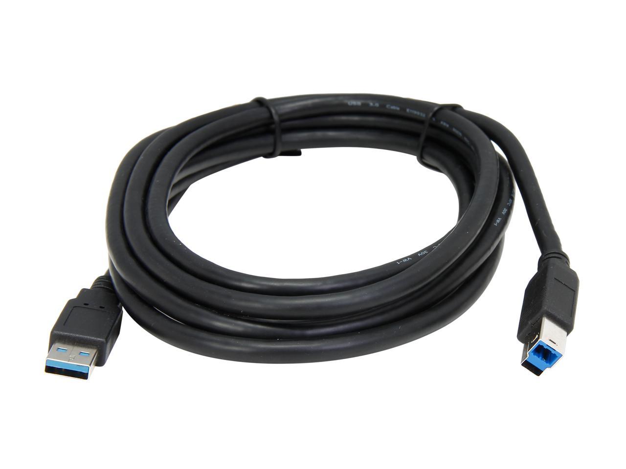 C2G 54175 USB Cable - USB 3.0 A Male to B Male Cable for Printers, Scanners, Brother, Canon, Dell, Epson, HP and more, Black (9.8 Feet, 3 Meters)
