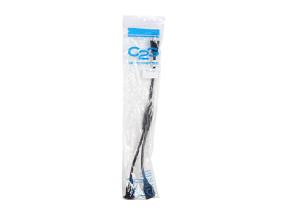 C2G 29802 16 AWG 1-to-2 Power Cord Splitter (NEMA 5-15P to 2 NEMA 5-15R) TAA Compliant, Black (18 Inch)