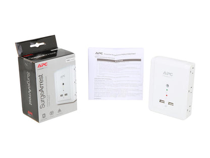 APC SurgeArrest Wall Tap 6 Outlet with 2 USB Charging Ports (replaces P4WUSB)