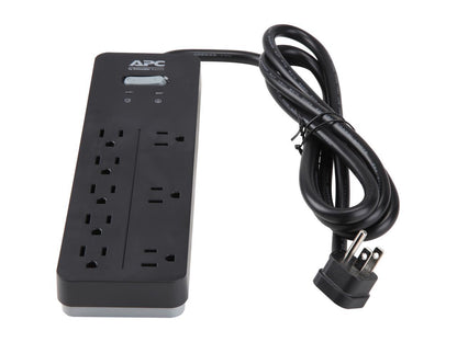 APC 8-Outlet Surge Protector, SurgeArrest Home / Office - Black (PH8)