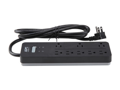 APC 8-Outlet Surge Protector, SurgeArrest Home / Office - Black (PH8)
