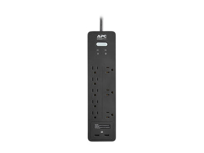 APC 8-Outlet Surge Protector with USB Charging Ports, SurgeArrest Home / Office - Black (PH8U2)