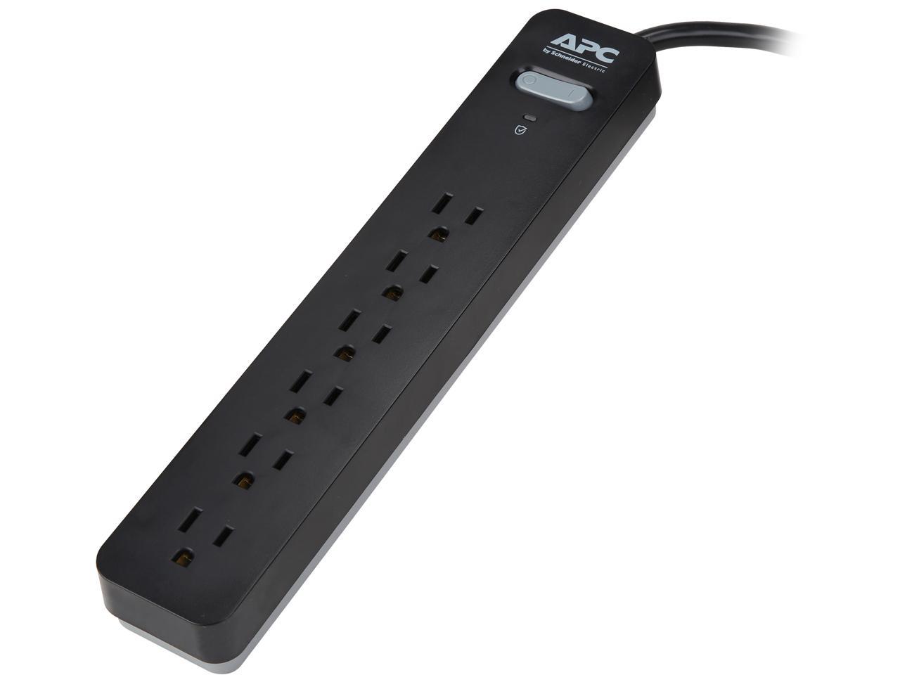 APC 6-Outlet Surge Protector with 15-Foot Power Cord, SurgeArrest Essential (PE615)