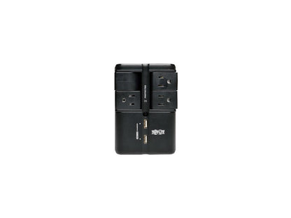 Tripp Lite SK40RUSBB Protect It! 4-Rotatable Outlet Surge Protector, Direct Plug-In, 1080 Joules, 2 USB Charging Ports 3.4A